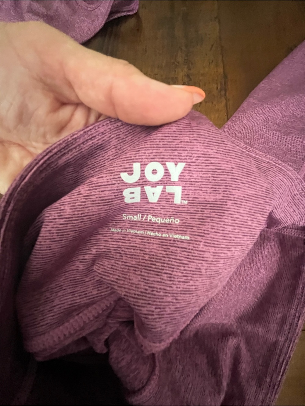 JoyLab Heathered Plum Cropped Tank & Leggings Set - Picture 4 of 6